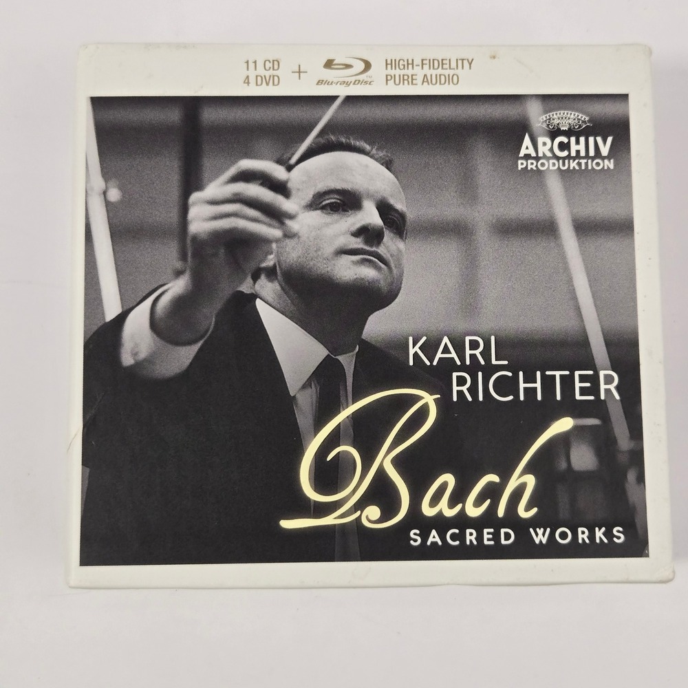 Karl Richter Bach Sacred Works 11 CD 4 DVD Blu-ray Audio Box Set Archiv 4797788